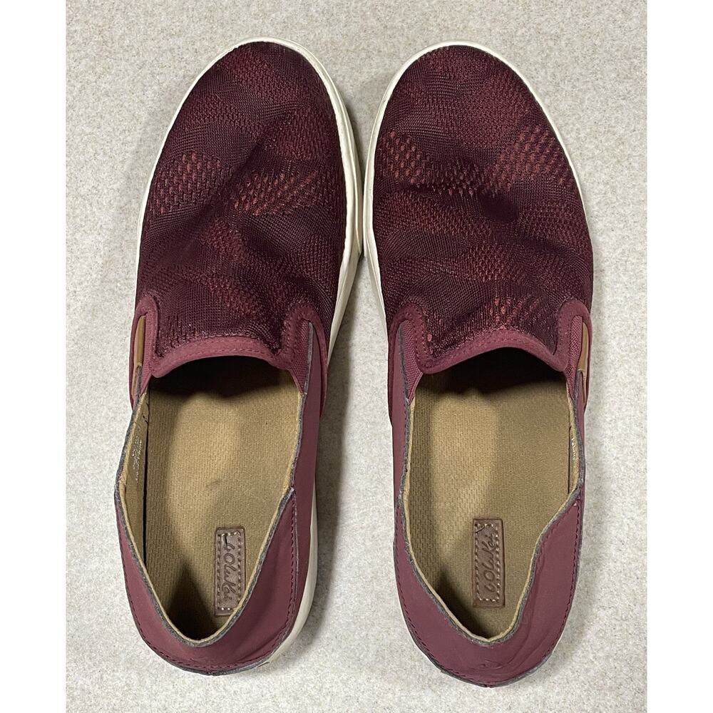 OLUKAI PEHUEA Slip On Comfort Shoes 20271 Women’s Size 10 Maroon -Casual Wear - Picture 4 of 11